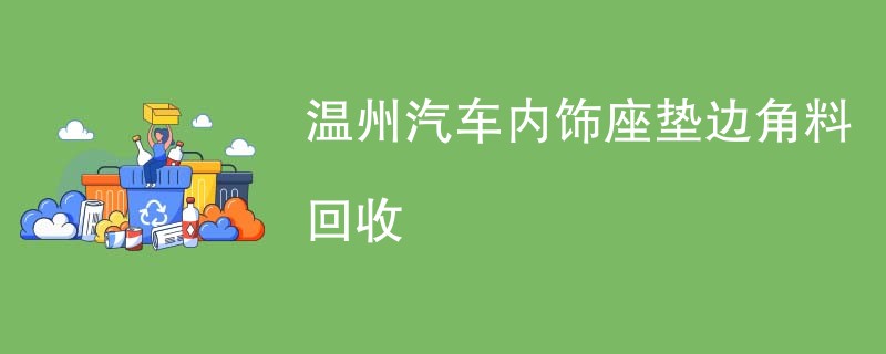 温州汽车内饰座垫边角料回收