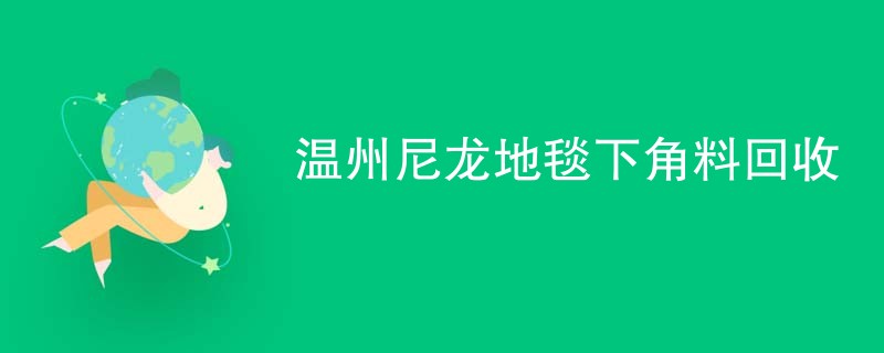 温州尼龙地毯下角料回收