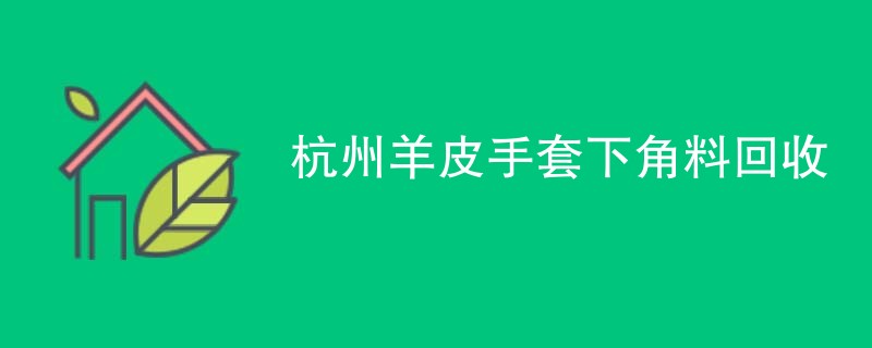 杭州羊皮手套下角料回收