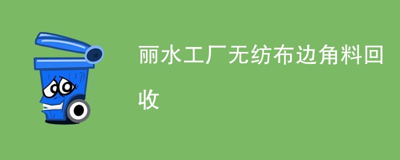 丽水工厂无纺布边角料回收