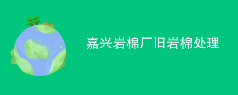嘉兴岩棉厂旧岩棉处理