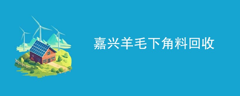 嘉兴羊毛下角料回收