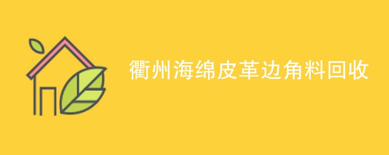衢州海绵皮革边角料回收