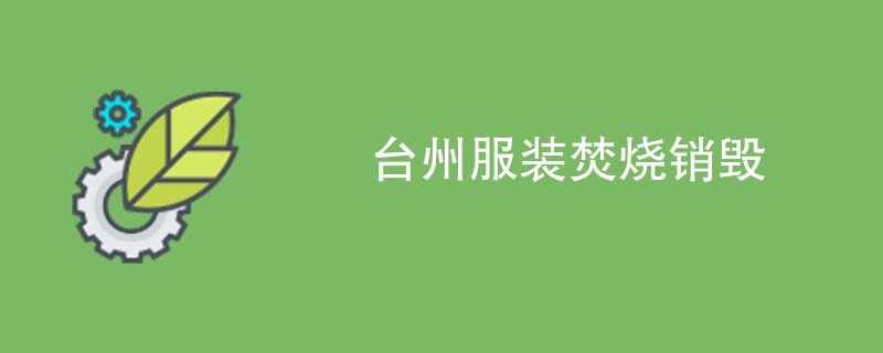 台州服装焚烧销毁