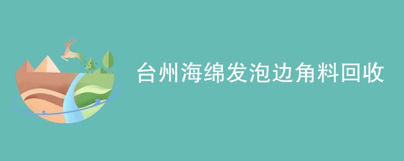 台州海绵发泡边角料回收
