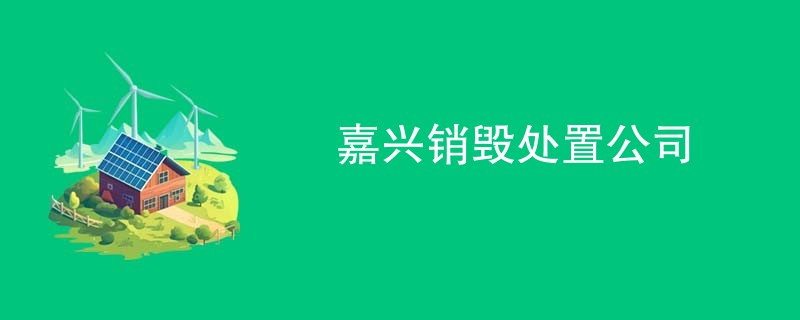 嘉兴销毁处置公司