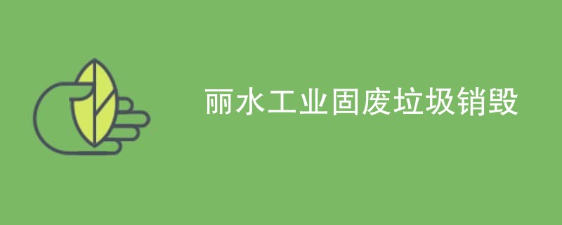 丽水工业固废垃圾销毁