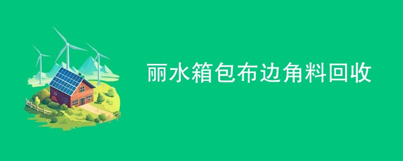 丽水箱包布边角料回收