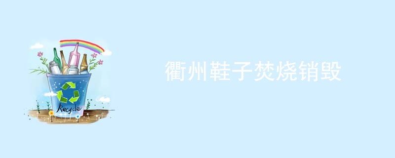 衢州鞋子焚烧销毁