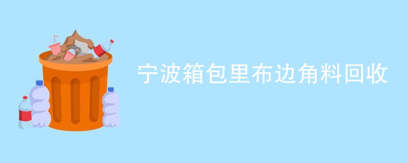 宁波箱包里布边角料回收