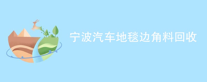 宁波汽车地毯边角料回收