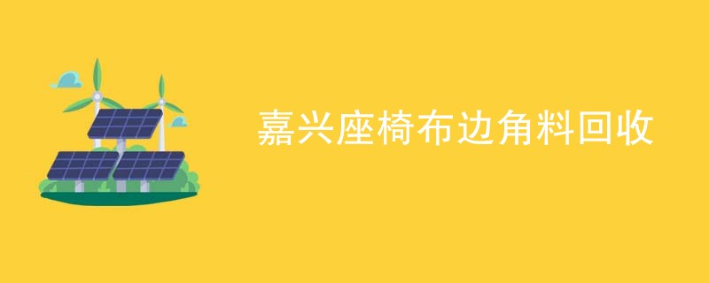 嘉兴座椅布边角料回收